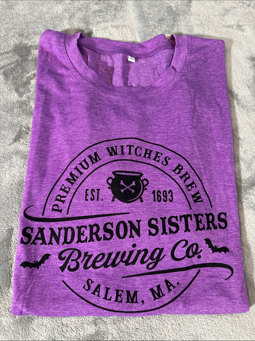 NWOT Sanderson Sisters Brewing Co. Purple Short Sleeve Tee Sz 2XL 💜🖤 🦇